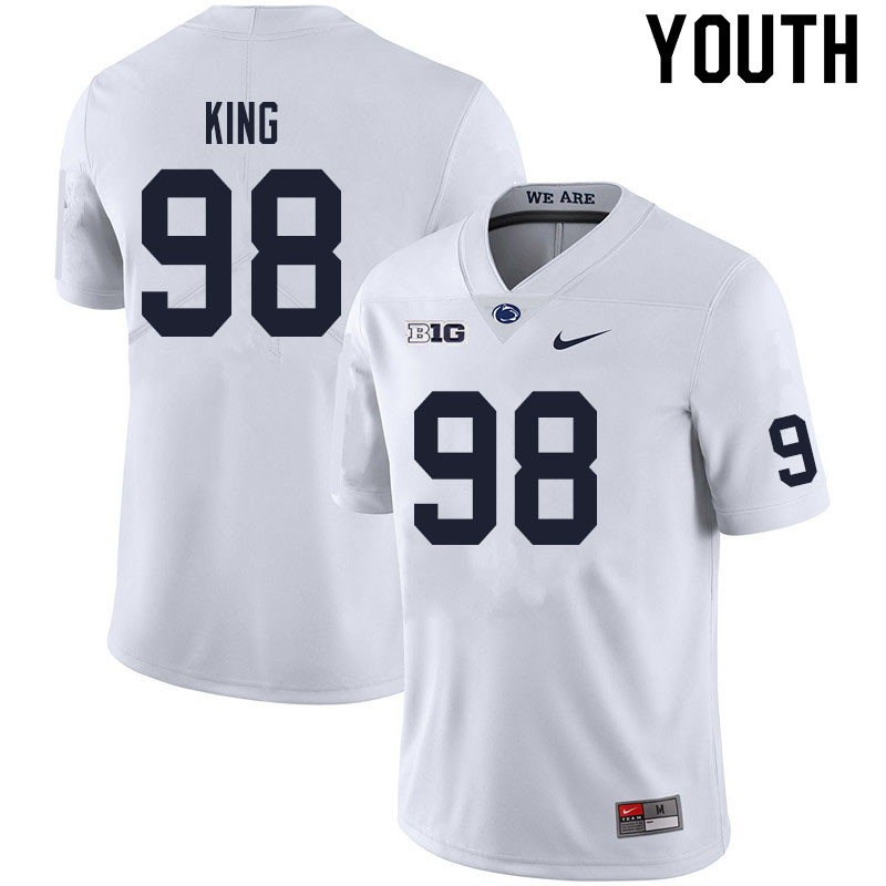 NCAA Nike Youth Penn State Nittany Lions Bradley King #98 College Football Authentic White Stitched Jersey VJT4898HH